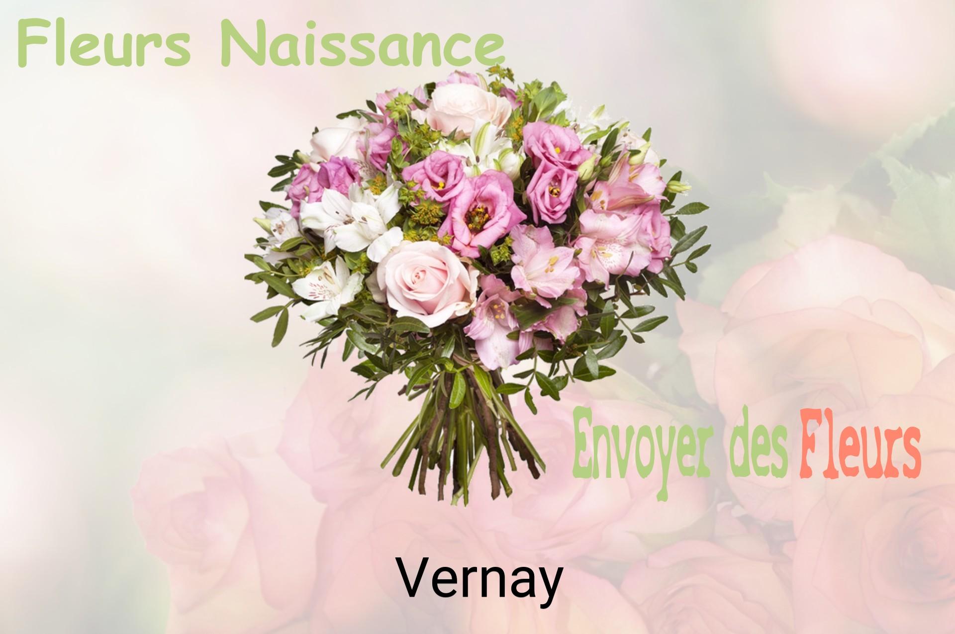 Bouquet de fleurs de naissance livré à Vernay